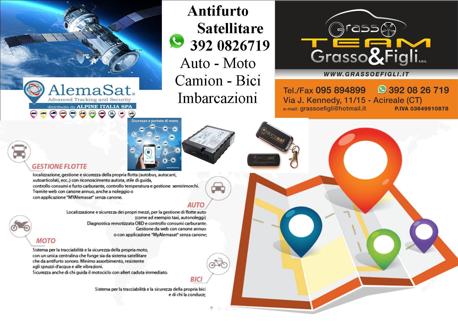 Antifurto Satellitare GPS Auto APP by Smartphone Moto Bici Camper Fuoristrada Alemasat blocco motore - immagine 2