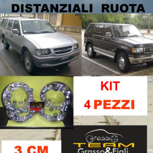 kit 4 Distanziali Ruota For Opel Campo 1992 > 2001 Monterey 1992 ->1999 30 mm spessore DF3