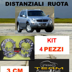 kit 4 Distanziali Ruota For SSangYong REXTON I 1 RJ 2002 -> 2006 30 mm spessore Wheel Spacers DF3