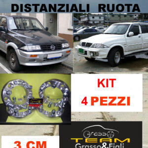 kit 4 Distanziali Ruota For SSANGYONG MUSSO FJ 1995 -> 2001 30 mm spessore Wheel Spacers DF3