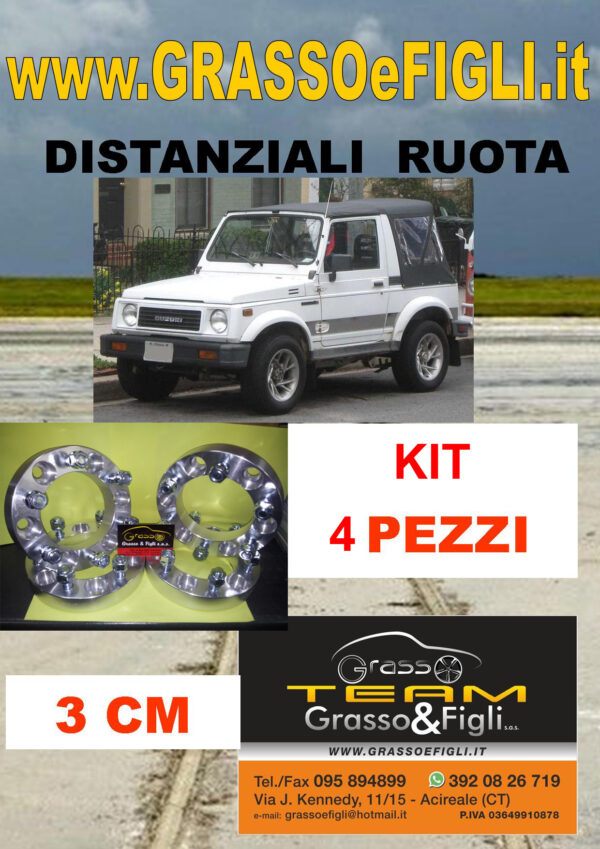 KIT 4 Distanziali Ruota For SUZUKI SAMURAI SJ413 5x139,7 30 mm Wheel Spacers DF4