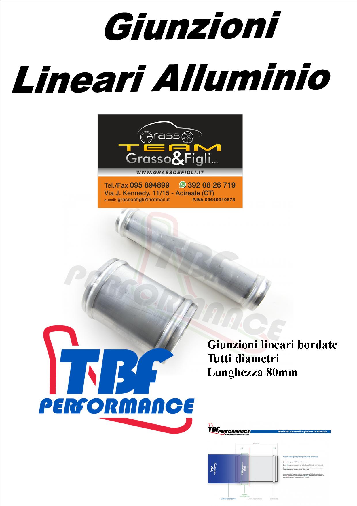 Giunzioni Lineari in Alluminio con ribava Alta Pressione TBF PERFORMANCE UNIVERSALI