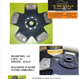 Disco Frizione in Rame Sinterizzato 5 Petali / Rigido senza Parastrappi Ford Sierra XR4 i - 2526