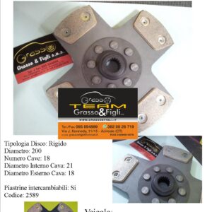 Disco Frizione in Rame Sinterizzato 4 Petali / Rigido Senza Parastrappi Citroen VISA GTI - 2589