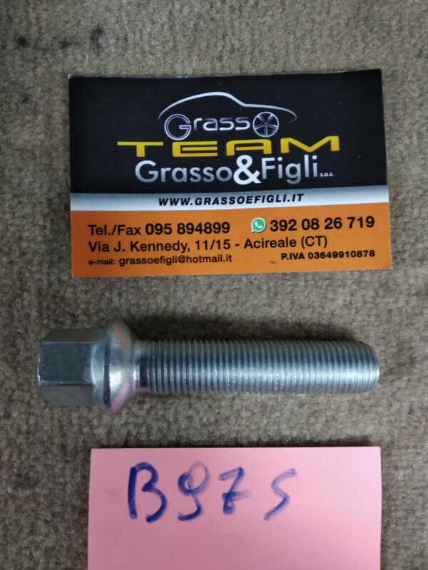 Bullone Ruota Sferico per Cerchi in Lega misura 14x1,50 Lunghezza 60 mm Chiave 17 Acciaio 10.9 ( testa bulloni ) xb97 - immagine 8