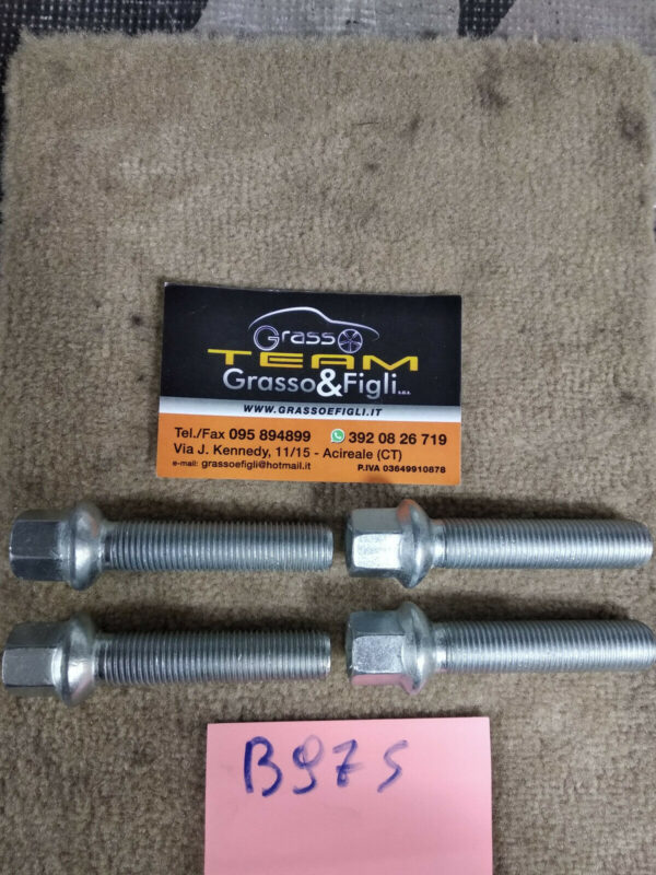 Bullone Ruota Sferico per Cerchi in Lega misura 14x1,50 Lunghezza 60 mm Chiave 17 Acciaio 10.9 ( testa bulloni ) xb97 - immagine 7