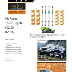 Kit rialzo off road 4x4 IRONMAN for Toyota KZJ90 - KZJ90 +5 cm ammortizzatori e Molle