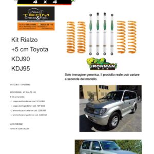 Kit rialzo off road 4x4 IRONMAN for Toyota KDJ90 - KZJ90 dal 1996 al 2002 +5 cm ammortizzatori e Molle