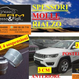 Kit 4 Spessori Molle Jeep Compass (mp) 2016 > Completo Anteriore Posteriore Spessori Rialzo 3cm FT30 AU27P