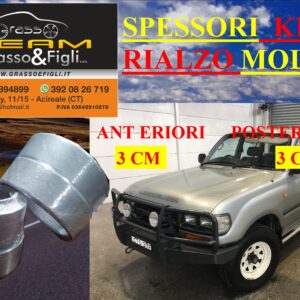 Kit 4 Spessori Molle TOYOTA LAND CRUISER HZJ80 1992 > 1998 Completo Anteriore Posteriore Spessori Rialzo 3 cm RR02 LA03