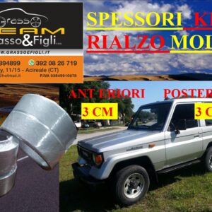 Kit 4 Spessori Molle TOYOTA LAND CRUISER LJ70 LJ73 Completo Anteriore Posteriore Spessori Rialzo 3 cm FT30 RR02