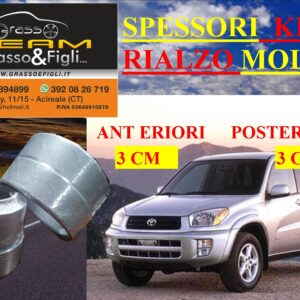 Kit 4 Spessori Molle TOYOTA RAV 4   DAL 2000 > 2006 Completo Anteriore Posteriore Spessori Rialzo 3 cm LA03 LA07