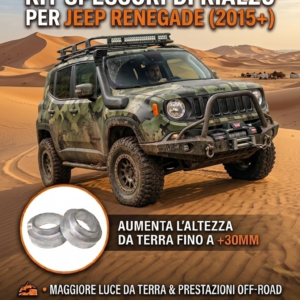 Kit 4 Spessori Molle Jeep Renegade dal 2011 ad OGGI Completo Anteriore Posteriore Spessori Rialzo 3cm FT30 AU27P