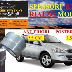 Kit 4 Spessori Molle SSANG YONG KYRON mod. DJ 2005>  Completo Anteriore Posteriore Spessori Rialzo 2,5 cm WL11 FT33