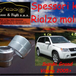Kit 4 Spessori Molle SUZUKI GRAND VITARA JT 2006 > 2015 Completo Anteriore Posteriore Spessori Rialzo 4 cm LA09M BW11M