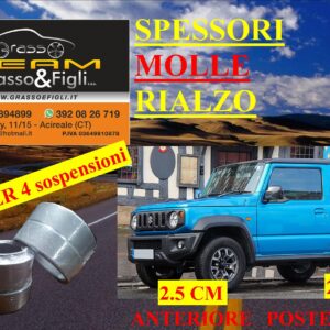 Kit 4 Spessori Molle SUZUKI JIMNY DAL 2018 > Completo Anteriore Posteriore Spessori Rialzo 2.5 cm FD23 FD23