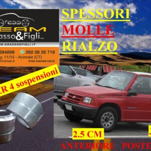 Kit 4 Spessori Molle SUZUKI VITARA DAL 1989 AL 1995 Completo Anteriore Posteriore Spessori Rialzo 3 cm AU22 AU27M
