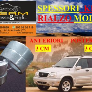 Kit 4 Spessori Molle SUZUKI GRAND VITARA 1998 > 2006 Completo Anteriore Posteriore Spessori Rialzo 3 cm AU27M AU27M