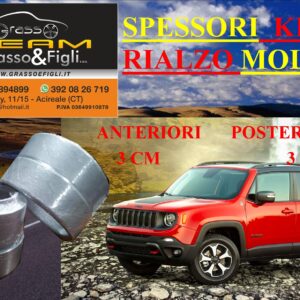 Kit 4 Spessori Molle Jeep Renegade dal 2011 ad OGGI Completo Anteriore Posteriore Spessori Rialzo 3cm FT30 AU27P