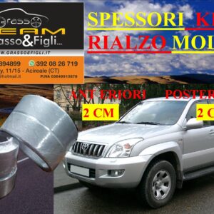 Kit 4 Spessori Molle TOYOTA LAND CRUISER 120 DAL 2002> Completo Anteriore Posteriore Spessori Rialzo 3cm ant - 2cm post AU22 LA09