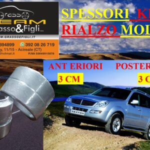 Kit 4 Spessori Molle SSANG YONG REXTON 1 mod. RJ 2002 > 2006  Completo Anteriore Posteriore Spessori Rialzo 3cm WL12 LA07