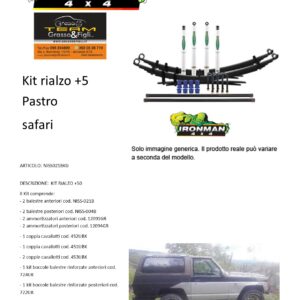 Kit rialzo off road IRONMAN for Nissan Patrol Safari +5 cm ammortizzatore e Balestra