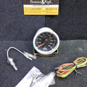 Strumento DePo Racing Manometro Temperatura Olio 50 - 150 Gradi - Analogico  illuminazione a LED bianco - Lancetta Rossa  CSM-W5247B