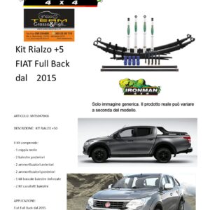 Kit rialzo off road IRONMAN for Fiat Full Back dal 2015 +5 cm ammortizzatore e Balestra