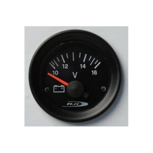 Strumento Road Italia Serie Nera Stradale /  Racing Manometro indicatore Voltmetro ANALOGICO A DIFFUSIONE INE12V001 diam.52mm