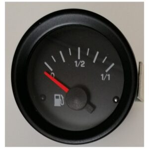 Strumento Road Italia Serie Nera Stradale /  Racing Manometro Indicatore Benzina Compatibile con Galleggiante a Braccio VDO INF12V180 - Analogico Diam.52