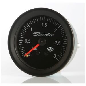 Strumento Road Italia Serie Nera Stradale /  Racing Manometro indicatore Pressione Turbo 0-3 bar Analogico Movimento Meccanico INE103130  diam.52mm