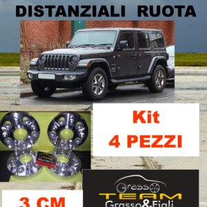 KIT 4 Distanziali Ruota For Jeep WRANGLER JL + RUBICON 2018 > spessore 30 mm Wheel Spacers DF35