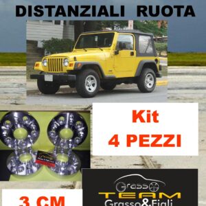 KIT 4 Distanziali Ruota For Jeep WRANGLER TJ / LJ - LWB incluso RUBICON dal 1996 al 2006 spessore 30 mm Wheel Spacers DF30