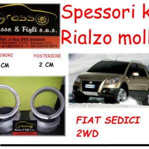 Kit 4 Spessori Molle For FIAT 16 Sedici 2WD Completo Anteriore Posteriore Spessori Rialzo 2 cm FT22 + FT22