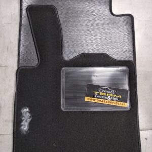 Set Tappeti Auto Smart mod 450 dal 1998 al 2006 -  Moquette Nero con Rinforzo Battitacco e Velcro di fissaggio ricamato