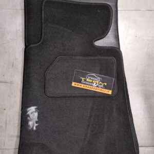 Set Tappeti Auto BMW Serie 5 E34 dal 1988 al 1995 -  Moquette Nero con Rinforzo Battitacco e Velcro di fissaggio ricamato
