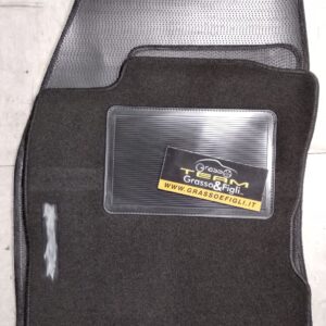 Set Tappeti Auto Nissan Qashqai 2 J11 dal 2014 al 2021  -  Moquette Nero con Rinforzo Battitacco e Velcro di fissaggio ricamato
