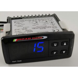 Strumento Road Italia Rettangolare EGT /  Racing Manometro indicatore temperatura gas scarico EGT 1002 Digitale dimensioni 29x71mm Display BLU 1002M