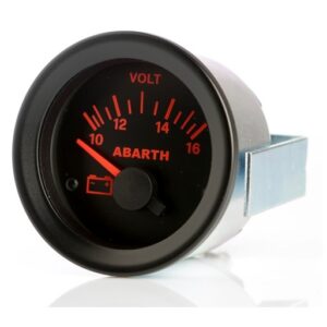 Strumento Road Italia Serie Abarth Delta / Racing Manometro indicatore Voltometro Voltmetro  Diametro 52mm  NINE12V001
