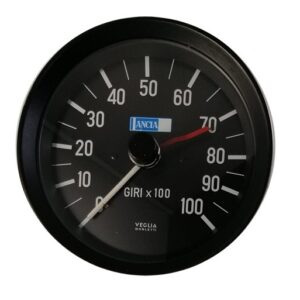 Strumento Road Italia Serie Stratos / Racing Manometro Quadrante Nero Indicatore Contagiri Motore RPM Lancia Stratos (replica) Diametro 115 -    Stratos 115