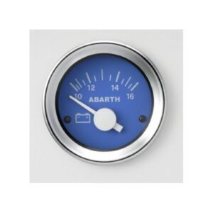 Strumento Road Italia Serie Abarth Storica 500 / Racing Manometro Quadrante Blu indicatore Voltometro Voltmetro  Diametro 52mm   50004