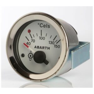 Strumento Road Italia Serie Abarth Storica 500 / Racing Manometro Quadrante Bianco Indicatore Temperatura Olio  Diametro 52mm  -    700152