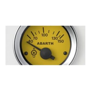 Strumento Road Italia Serie Abarth Storica 500 / Racing Manometro Quadrante Giallo Indicatore Temperatura Olio  Diametro 52mm  -   700154