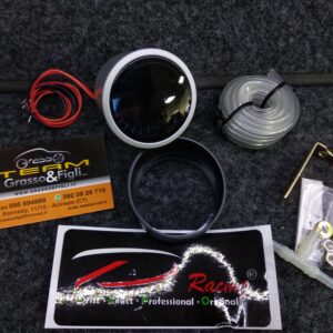 Strumento DePo Racing Manometro Pressione Turbo -1 + 3   - Serie WS Analogico Vetro Fumé -  illuminazione a LED bianco - Lancetta Rossa  WS-MW5201B-1+3bar rif. Wsmw5201b