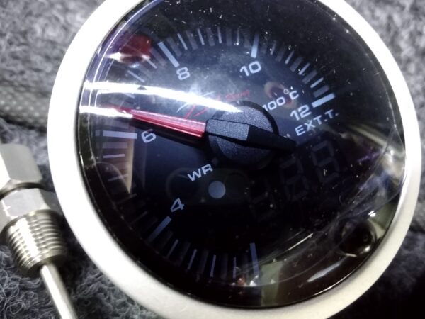 Strumento DEPO Racing Serie SLD / Manometro indicatore Temperatura Gas di Scarico EGT Exit Gauge Temperature   Diametro 52mm Analogico e Digitale con Display SLD5257B - immagine 6