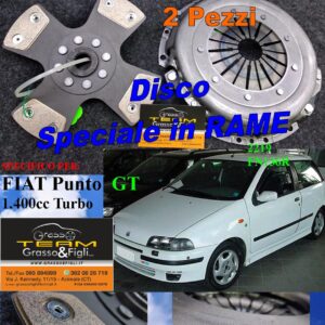 Kit Frizione 2 pezzi Spingidisco Sportivo Rinforzato + Disco in Rame Sinterizzato 4 petali - FIAT PUNTO GT TURBO 1.4 2219 + FN136R