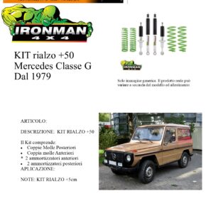 Kit rialzo off road IRONMAN for Mercedes Classe G dal 1979 +5 cm ammortizzatore Molle