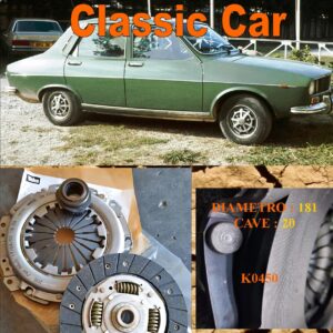 Kit Frizione Renault 12 R12 1.3 + 1.3 Ts - 1.4 1969 > 1980 - Disco + Spingidisco + Cuscinetto " E.Sassone " Classic Vintage Car -- K0450