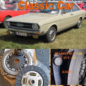 Kit Frizione Audi 80 1 Serie 1.3 - 1.5 - 1.6 1972 > 1978 - Disco + Spingidisco + Cuscinetto " E.Sassone " Classic Vintage Car -- K0487