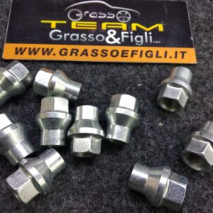 Set 10 Dadi Ruota con Prolungo ad invito M14x1,50 lunghezza prolunga 10mm diametro prolunga 17,3mm - XB29/10